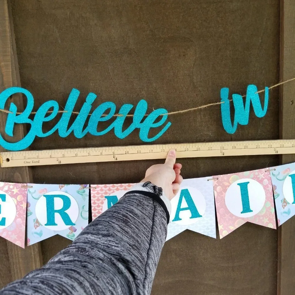 Mermaid Theme Party | Believe in Mermaids Banner
